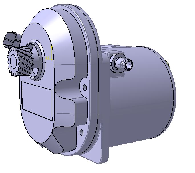 72V-3.2KW  PMS Motor Gear Box Power Unit